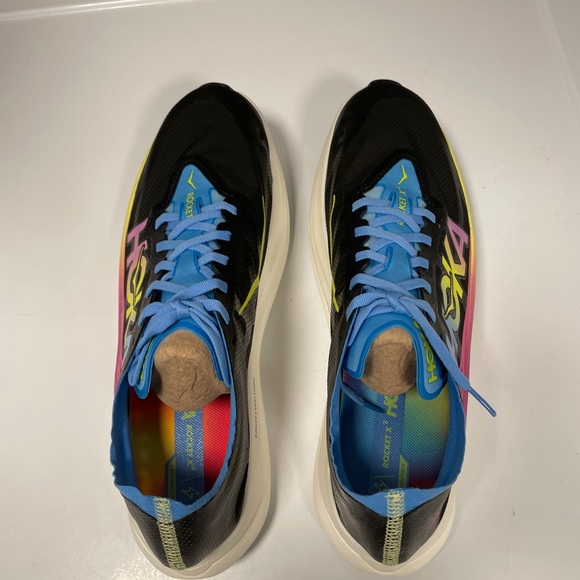 Size 13 - Hoka Rocket X 2 Men’s Running Shoes Black/Multi - Picture 6 of 9